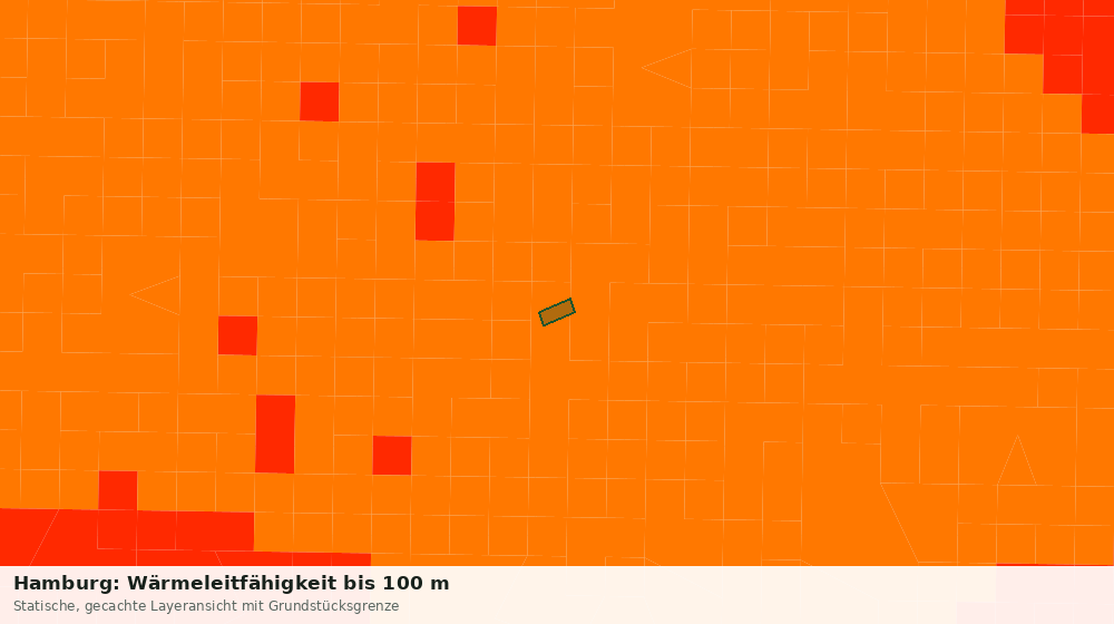 Statische Kartenansicht: Hamburg: Wärmeleitfähigkeit bis 100 m
