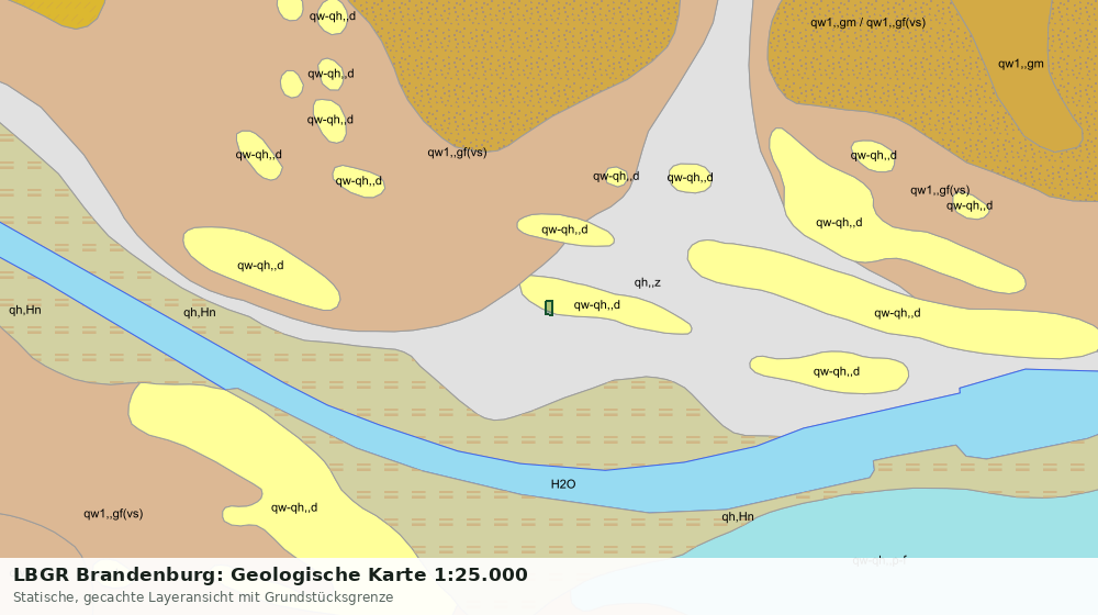 Statische Kartenansicht: LBGR Brandenburg: Geologische Karte 1:25.000