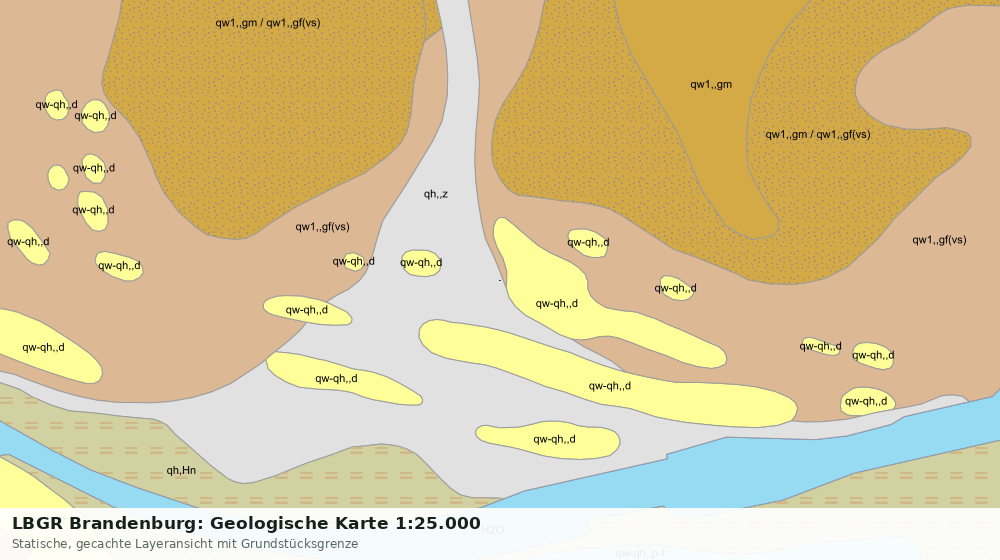 Statische Kartenansicht: LBGR Brandenburg: Geologische Karte 1:25.000