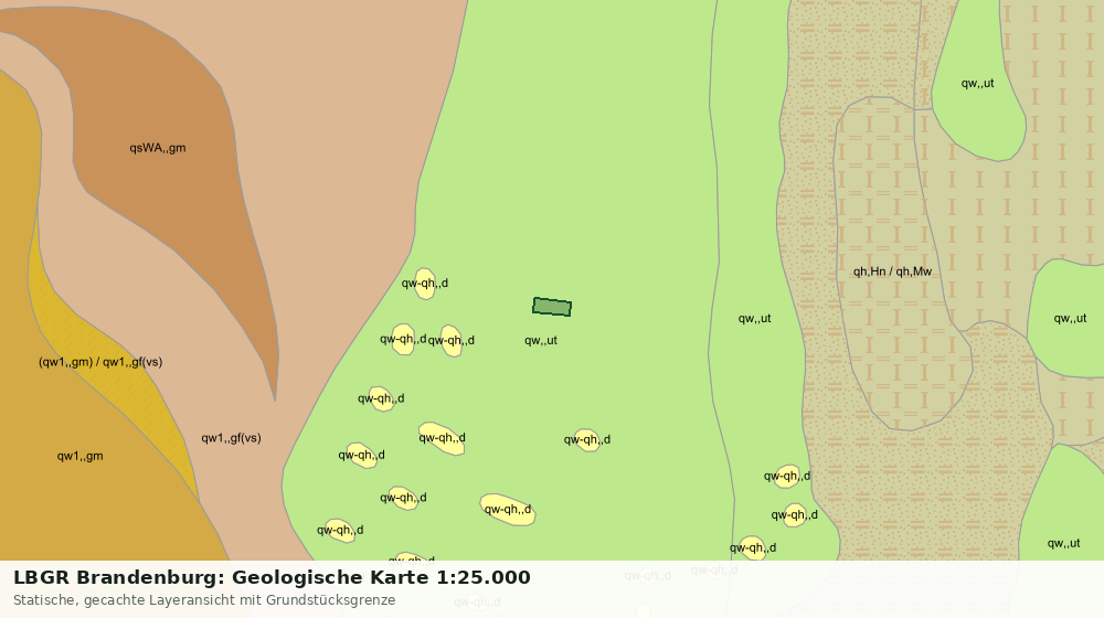 Statische Kartenansicht: LBGR Brandenburg: Geologische Karte 1:25.000