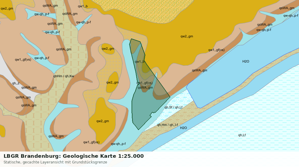 Statische Kartenansicht: LBGR Brandenburg: Geologische Karte 1:25.000