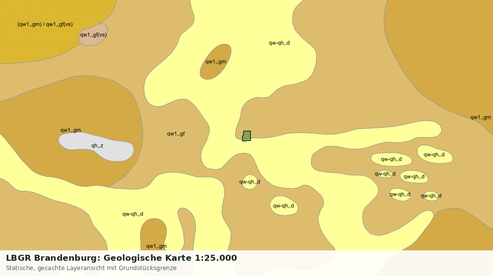 Statische Kartenansicht: LBGR Brandenburg: Geologische Karte 1:25.000