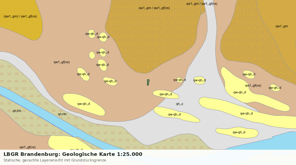 Statische Kartenansicht: LBGR Brandenburg: Geologische Karte 1:25.000