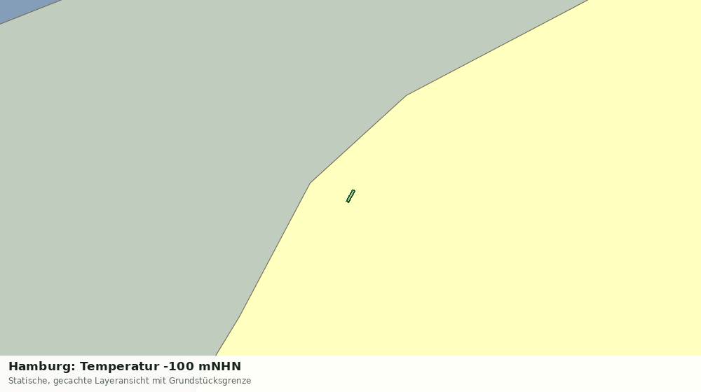 Statische Kartenansicht: Hamburg: Temperatur -100 mNHN