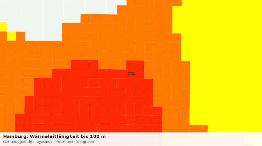 Statische Kartenansicht: Hamburg: Wärmeleitfähigkeit bis 100 m