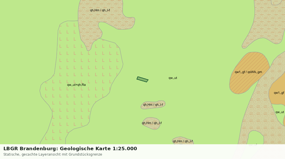 Statische Kartenansicht: LBGR Brandenburg: Geologische Karte 1:25.000