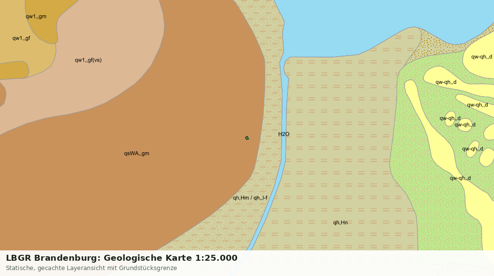 Statische Kartenansicht: LBGR Brandenburg: Geologische Karte 1:25.000