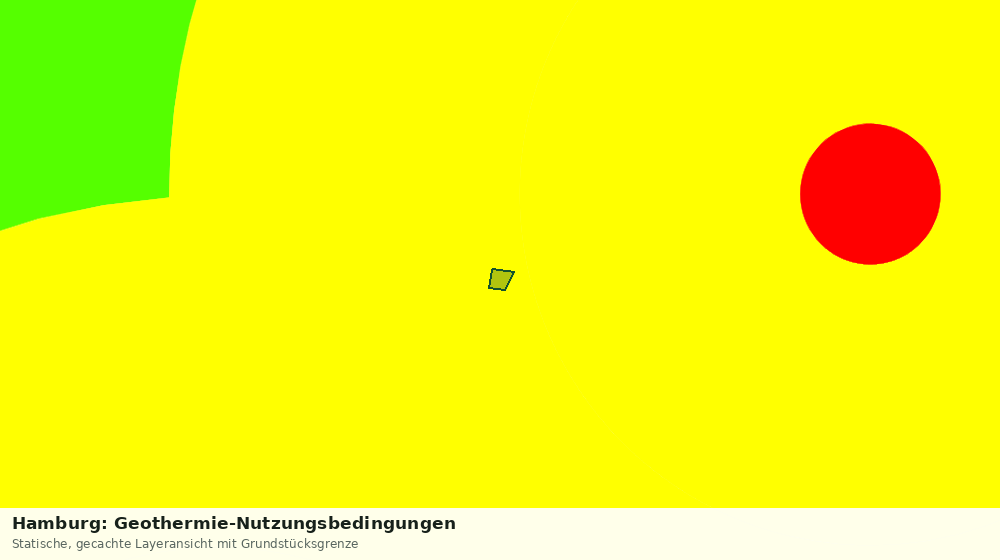 Statische Kartenansicht: Hamburg: Geothermie-Nutzungsbedingungen