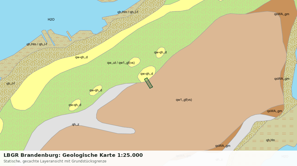 Statische Kartenansicht: LBGR Brandenburg: Geologische Karte 1:25.000