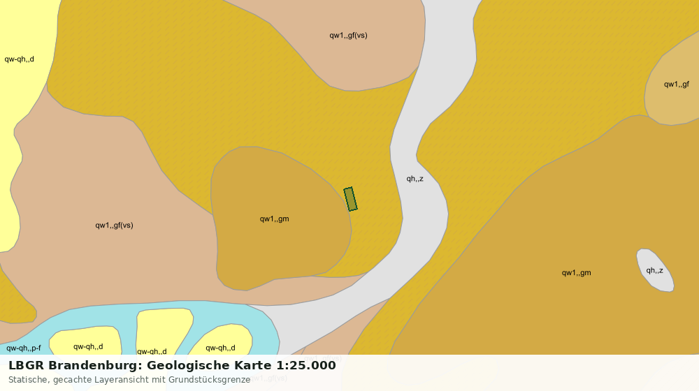 Statische Kartenansicht: LBGR Brandenburg: Geologische Karte 1:25.000