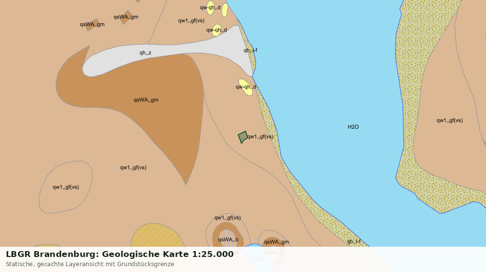 Statische Kartenansicht: LBGR Brandenburg: Geologische Karte 1:25.000