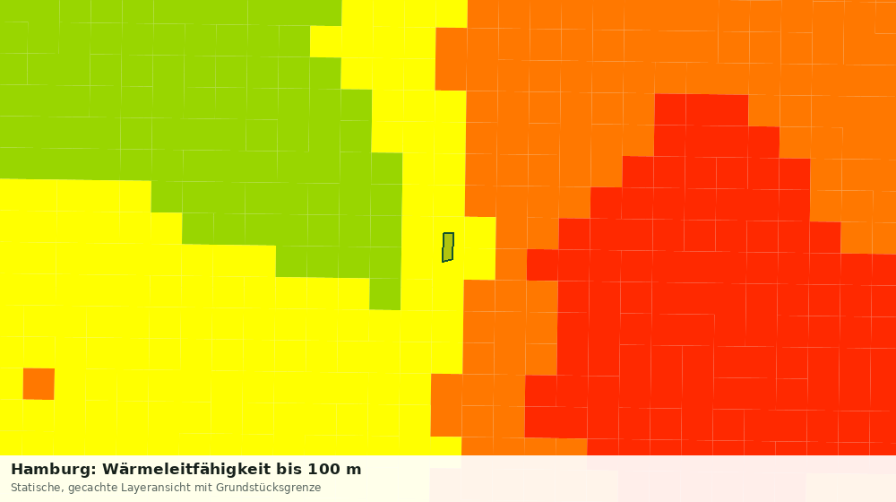 Statische Kartenansicht: Hamburg: Wärmeleitfähigkeit bis 100 m