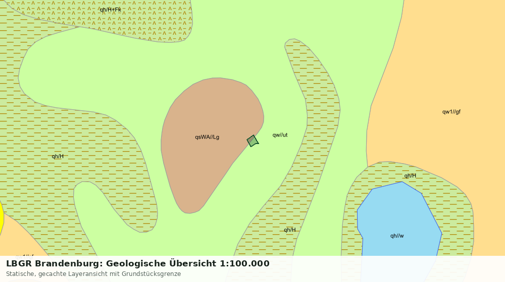 Statische Kartenansicht: LBGR Brandenburg: Geologische Übersicht 1:100.000