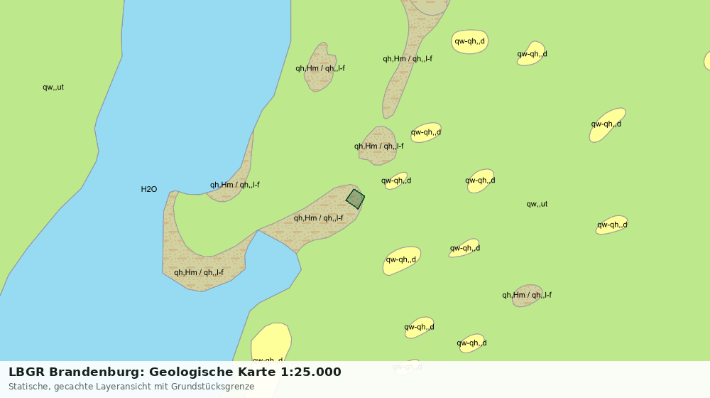 Statische Kartenansicht: LBGR Brandenburg: Geologische Karte 1:25.000