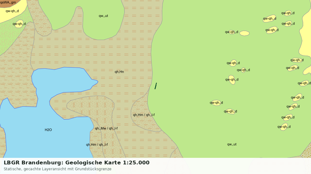 Statische Kartenansicht: LBGR Brandenburg: Geologische Karte 1:25.000
