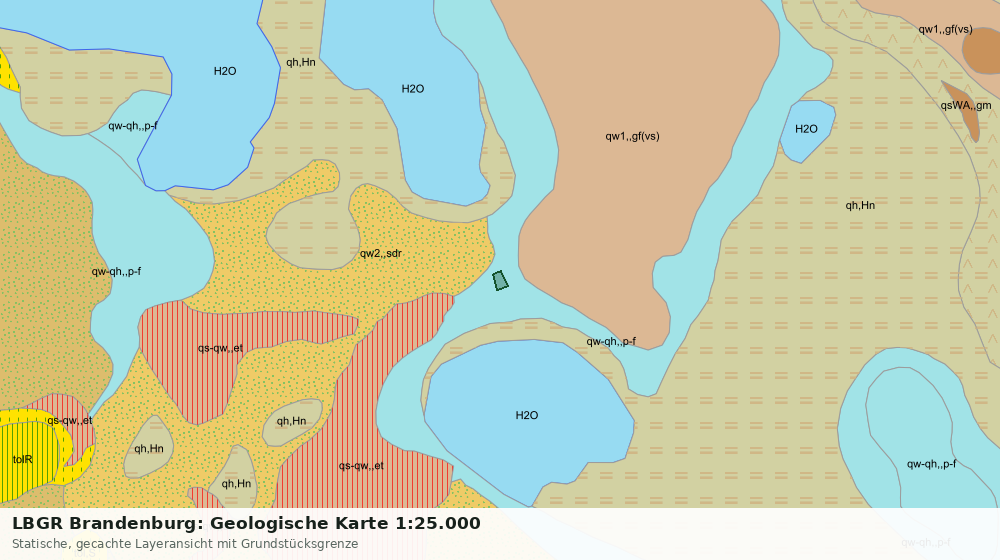 Statische Kartenansicht: LBGR Brandenburg: Geologische Karte 1:25.000