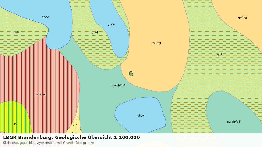 Statische Kartenansicht: LBGR Brandenburg: Geologische Übersicht 1:100.000