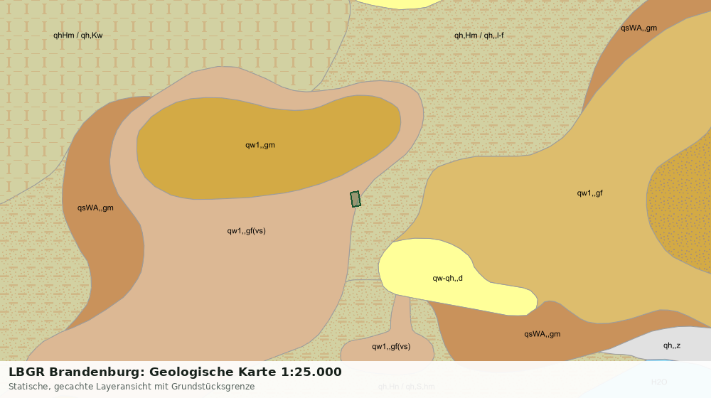 Statische Kartenansicht: LBGR Brandenburg: Geologische Karte 1:25.000