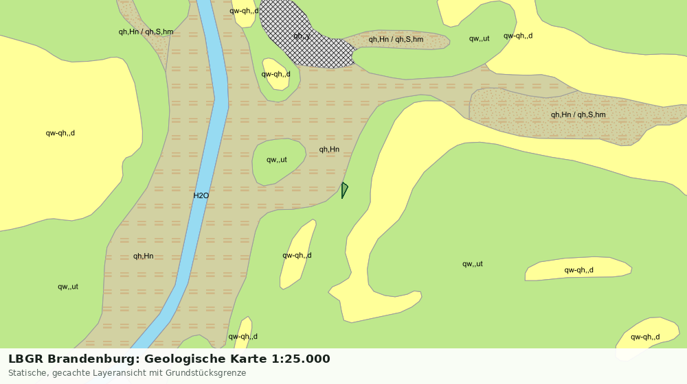 Statische Kartenansicht: LBGR Brandenburg: Geologische Karte 1:25.000
