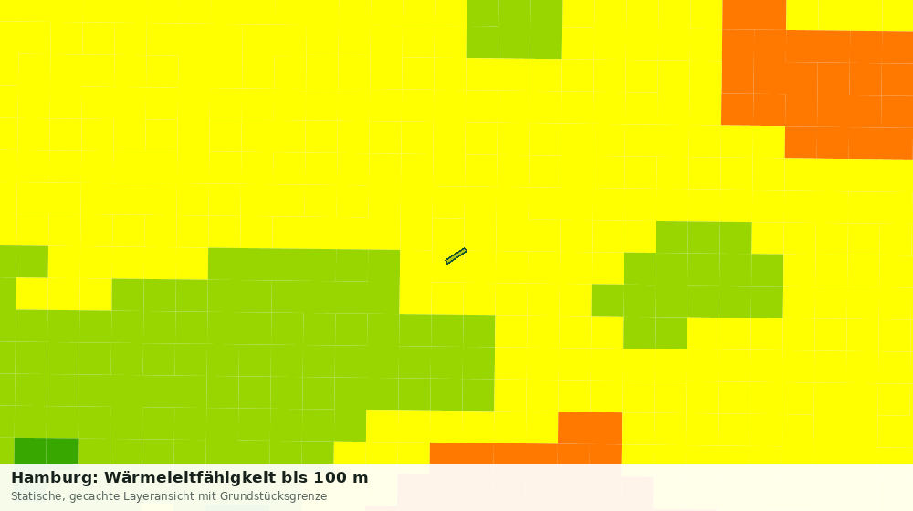 Statische Kartenansicht: Hamburg: Wärmeleitfähigkeit bis 100 m