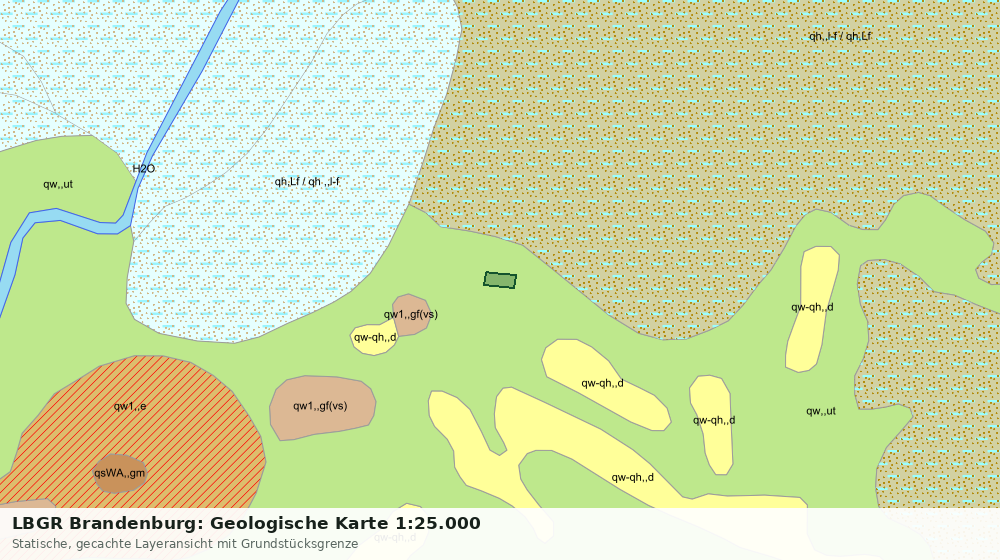 Statische Kartenansicht: LBGR Brandenburg: Geologische Karte 1:25.000
