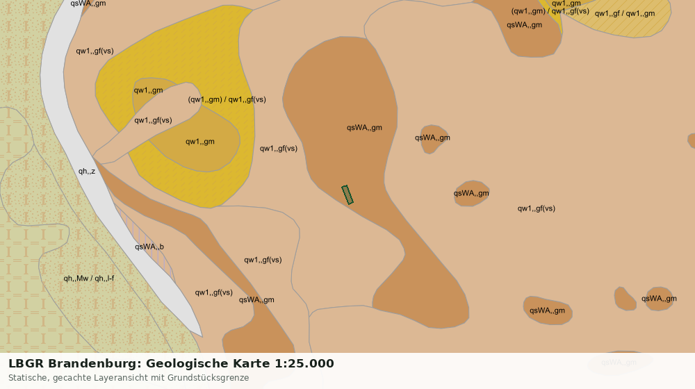Statische Kartenansicht: LBGR Brandenburg: Geologische Karte 1:25.000