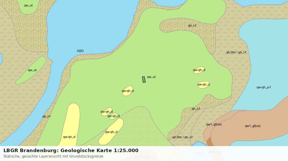 Statische Kartenansicht: LBGR Brandenburg: Geologische Karte 1:25.000