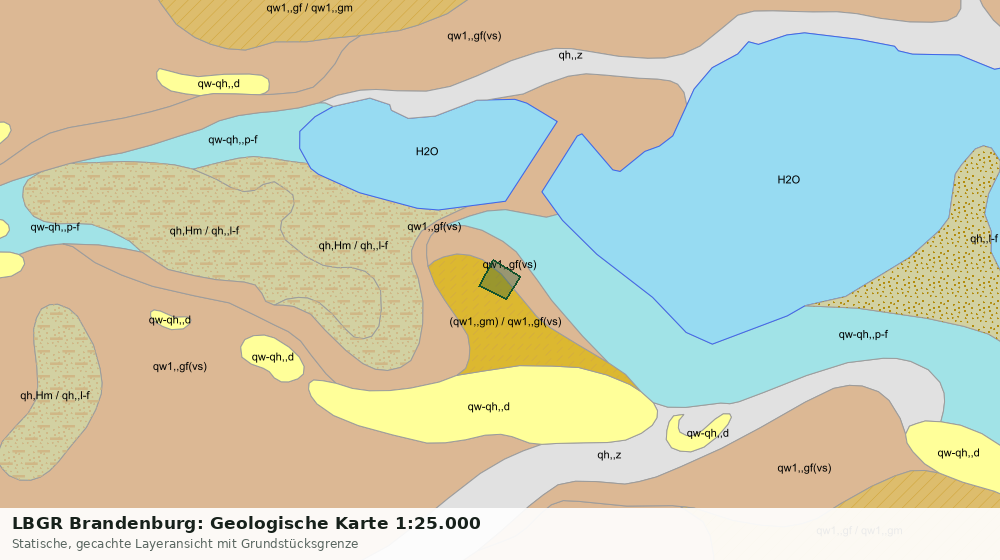 Statische Kartenansicht: LBGR Brandenburg: Geologische Karte 1:25.000