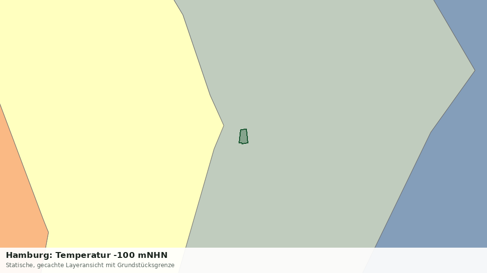 Statische Kartenansicht: Hamburg: Temperatur -100 mNHN