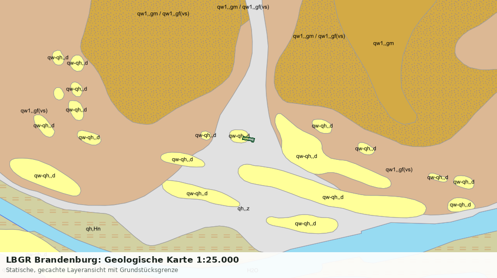 Statische Kartenansicht: LBGR Brandenburg: Geologische Karte 1:25.000
