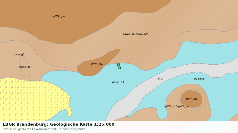 Statische Kartenansicht: LBGR Brandenburg: Geologische Karte 1:25.000