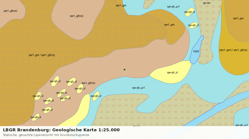 Statische Kartenansicht: LBGR Brandenburg: Geologische Karte 1:25.000