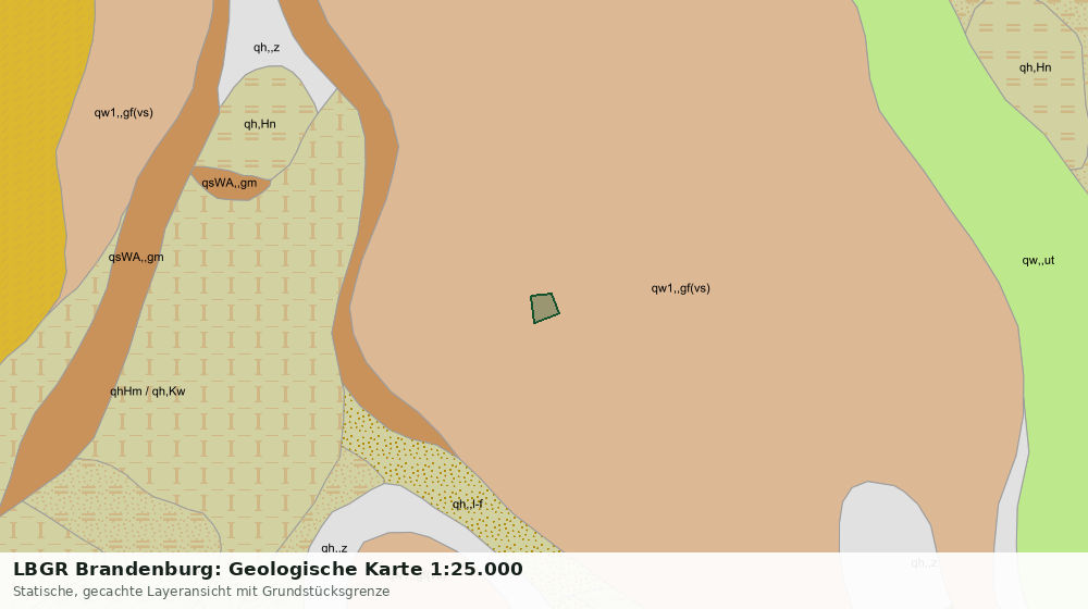 Statische Kartenansicht: LBGR Brandenburg: Geologische Karte 1:25.000