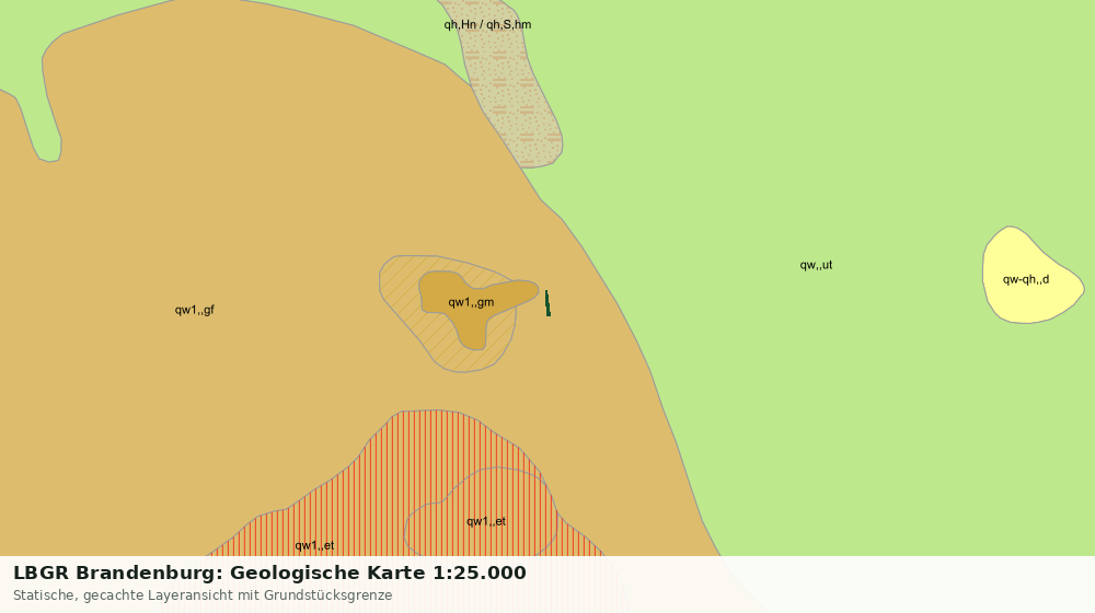 Statische Kartenansicht: LBGR Brandenburg: Geologische Karte 1:25.000