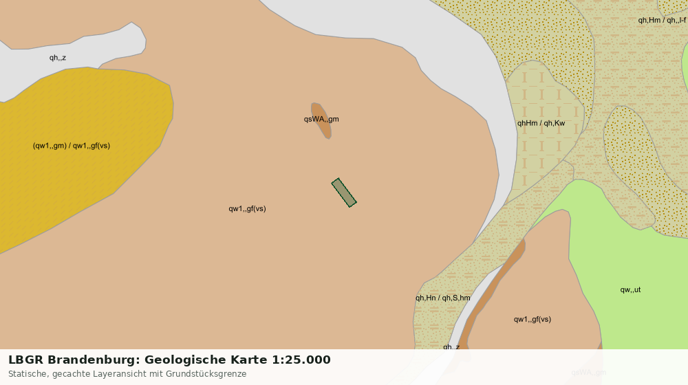 Statische Kartenansicht: LBGR Brandenburg: Geologische Karte 1:25.000
