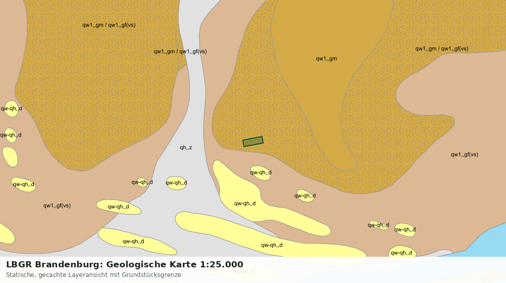 Statische Kartenansicht: LBGR Brandenburg: Geologische Karte 1:25.000