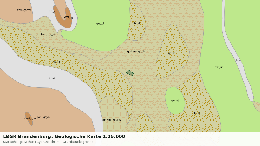 Statische Kartenansicht: LBGR Brandenburg: Geologische Karte 1:25.000