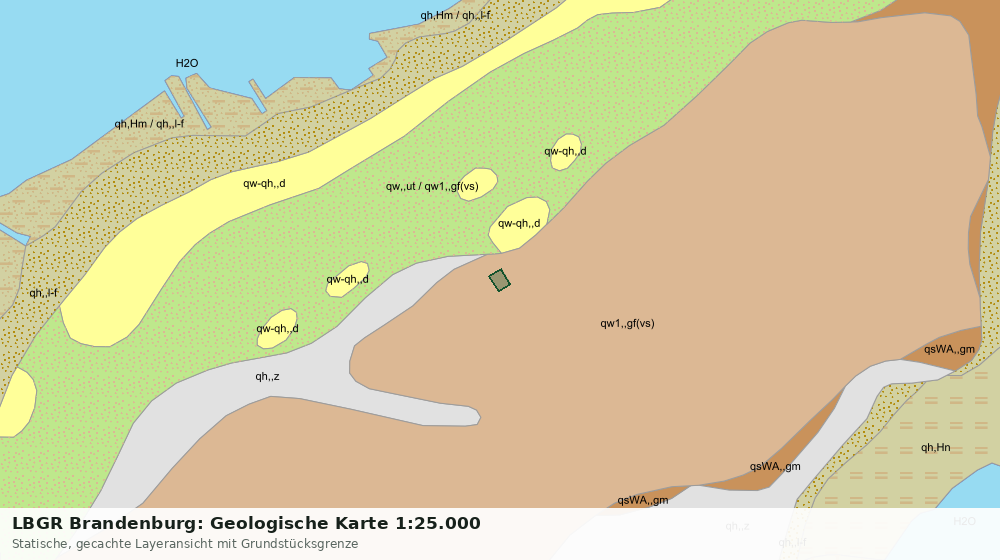 Statische Kartenansicht: LBGR Brandenburg: Geologische Karte 1:25.000