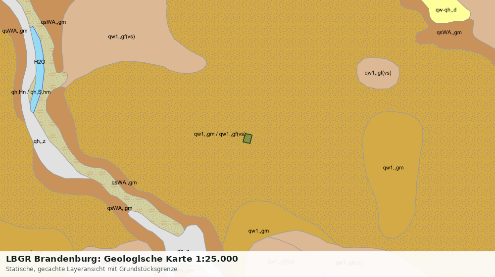 Statische Kartenansicht: LBGR Brandenburg: Geologische Karte 1:25.000