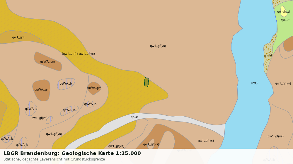 Statische Kartenansicht: LBGR Brandenburg: Geologische Karte 1:25.000