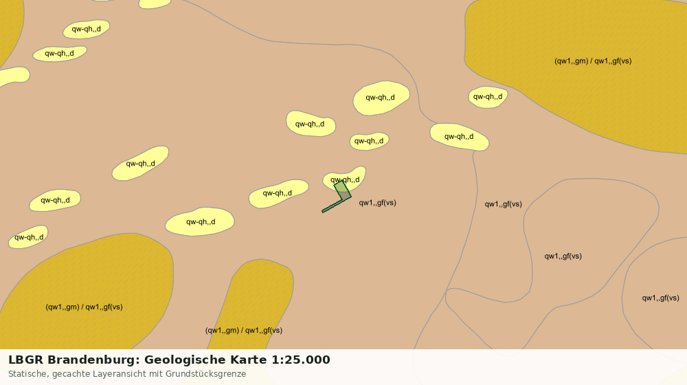 Statische Kartenansicht: LBGR Brandenburg: Geologische Karte 1:25.000
