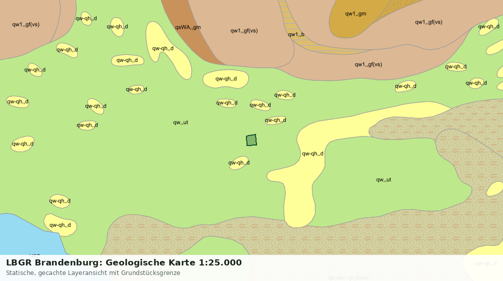 Statische Kartenansicht: LBGR Brandenburg: Geologische Karte 1:25.000