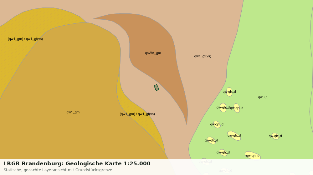 Statische Kartenansicht: LBGR Brandenburg: Geologische Karte 1:25.000