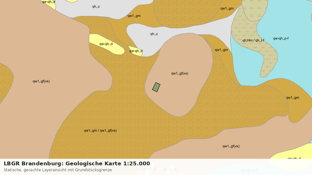 Statische Kartenansicht: LBGR Brandenburg: Geologische Karte 1:25.000