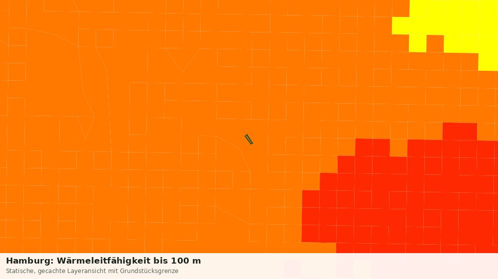 Statische Kartenansicht: Hamburg: Wärmeleitfähigkeit bis 100 m