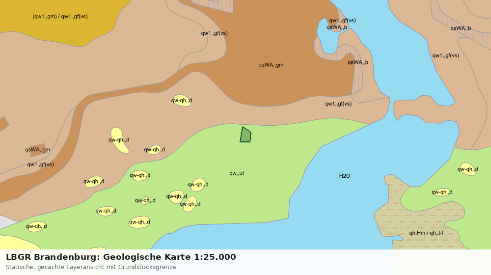 Statische Kartenansicht: LBGR Brandenburg: Geologische Karte 1:25.000