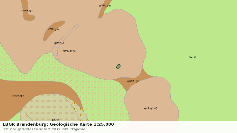 Statische Kartenansicht: LBGR Brandenburg: Geologische Karte 1:25.000