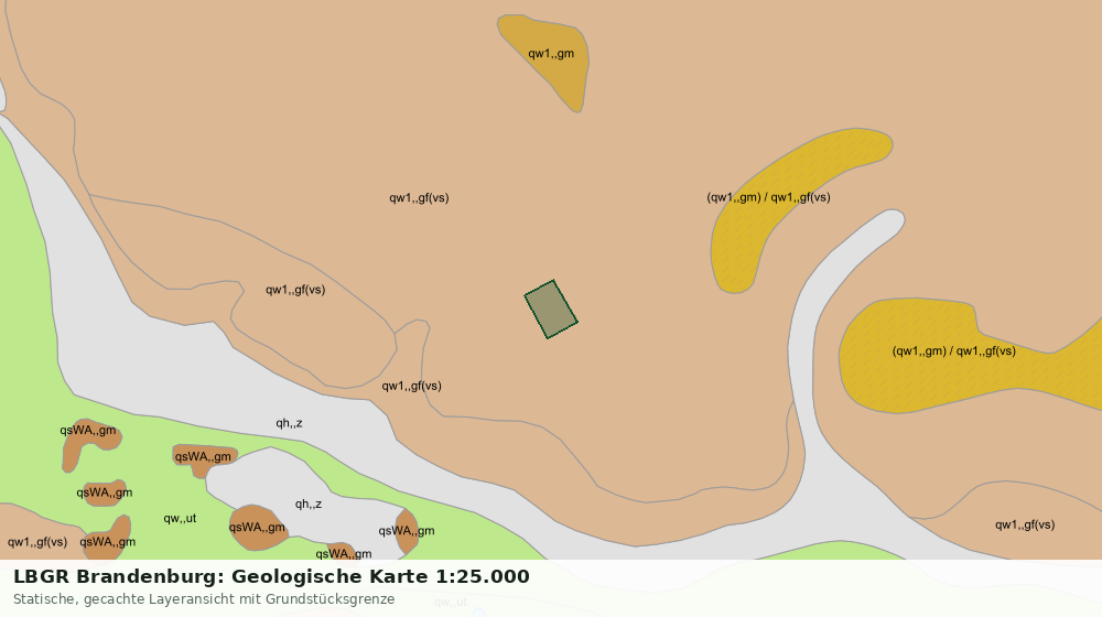 Statische Kartenansicht: LBGR Brandenburg: Geologische Karte 1:25.000