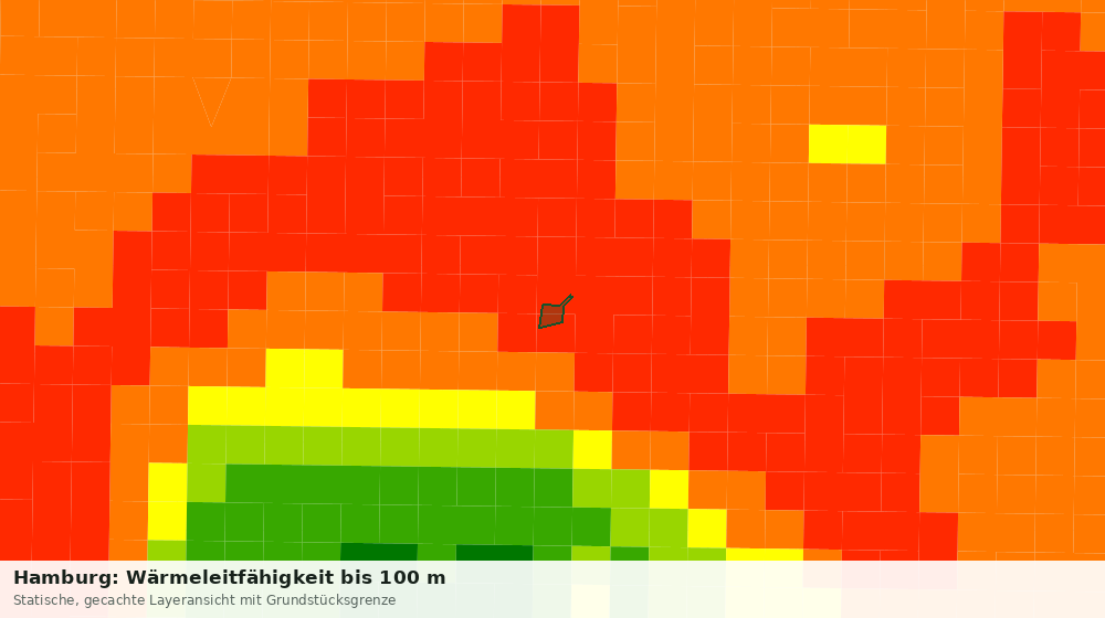 Statische Kartenansicht: Hamburg: Wärmeleitfähigkeit bis 100 m