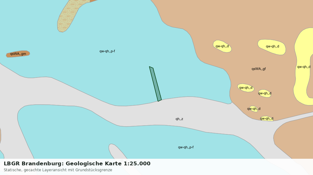 Statische Kartenansicht: LBGR Brandenburg: Geologische Karte 1:25.000